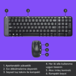 Logitech MK220 920-003163 Kablosuz Klavye ve Mouse Seti