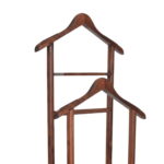 Nyn Ahşap Dilsiz Uşak Ceviz Çift Tepeli Ayaklı Askı