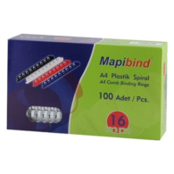 Mapi Plastik Spiral 16Mm 135-150 Yaprak Beyaz Mapi Plastik Spiral 16Mm 135-150 Yaprak Beyaz