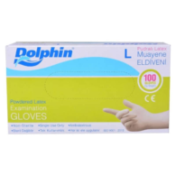 Dolphin Lateks Pudralı Eldiven Large Beyaz 100'lü Paket Dolphin Lateks Pudralı Eldiven Large Beyaz 100'lü Paket