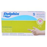 Dolphin Latex Pudralı Eldiven Small Beyaz 100'lü Paket Dolphin Latex Pudralı Eldiven Small Beyaz 100'lü Paket