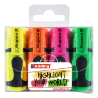 Edding Mini E-7 ED7P499 Fosforlu Kalem 4'lü