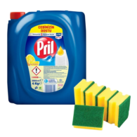 Pril Sıvı Bulaşık Deterjanı 4Kg + Ceymop Bulaşık Süngeri 5'li Pril Sıvı Bulaşık Deterjanı 4Kg + Ceymop Bulaşık Süngeri 5'li