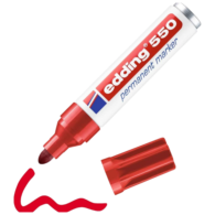 Edding 550 Permanent Marker Yuvarlak Uç Kırmızı