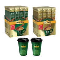 Jacobs 3'ü 1 arada Gold Yoğ. Lez. 18 gr 40'lı + 3'ü 1 arada Gold Yumuşak Lez. + Thermo Cup 400 Ml Hediyeli