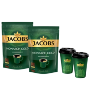 Jacobs Monarch Eko Paket Gold Kahve 2 x 200 Gr + Jacobs Thermo Cup 400 Ml Hediyeli