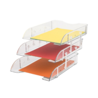 Kraf Hareketli Evrak Rafı 3'lü Şeffaf