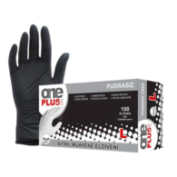 Oneplus Pudrasız Nitril Eldiven L 100'lü Siyah Oneplus Pudrasız Nitril Eldiven L 100'lü Siyah