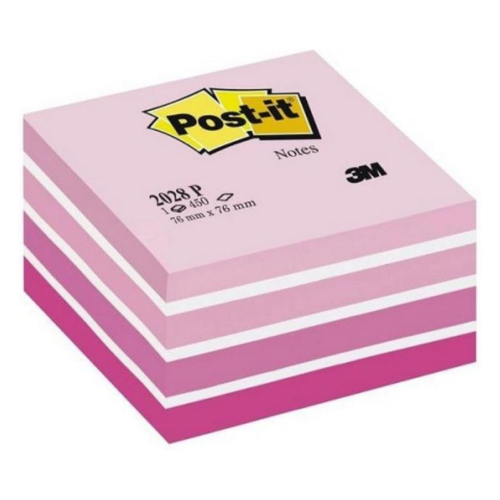 3M Post-it 2028P Yapışkanlı Not Kağıdı 76 Mm x 76 Mm Pembe 450 Yaprak