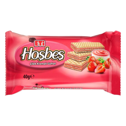 Eti Hoşbeş Gofret Çilekli 40 gr 24'lü