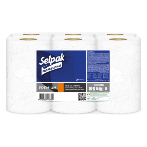Selpak Professional Premium Rulo Kağıt Havlu 19,5 Cm x 150 M 6'lı
