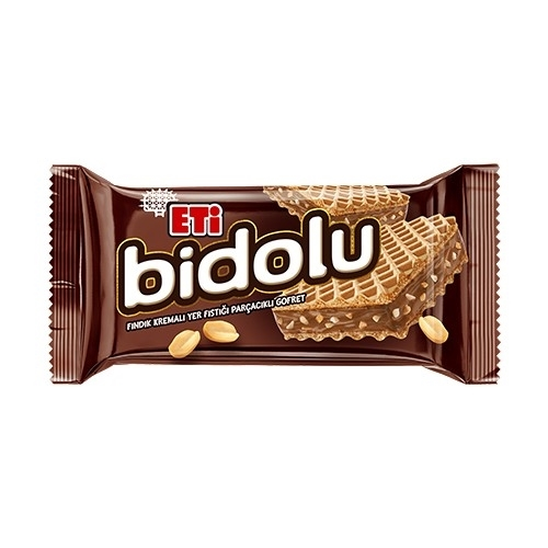Eti Bidolu Yer Fıstıklı Gofret 36 gr Fındık Kremalı 24'lü Eti Bidolu Yer Fıstıklı Gofret 36 gr Fındık Kremalı 24'lü