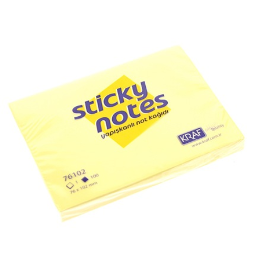 Kraf Yapışkanlı Not 76X102 Sarı