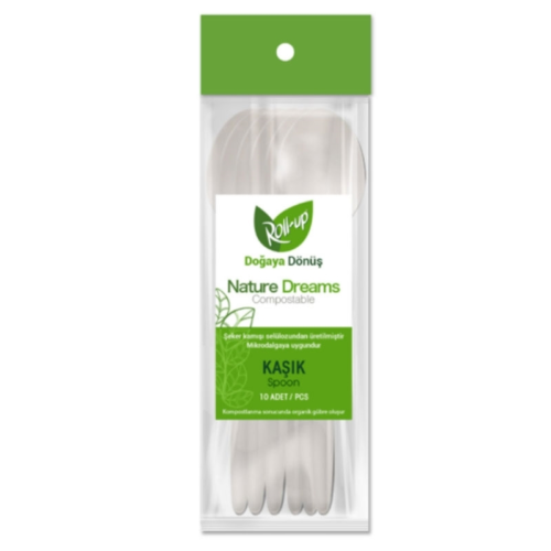 Roll-Up Kullan-At Nature Dreams Şeker Kamışı Kaşık 10'lu Roll-Up Kullan-At Nature Dreams Şeker Kamışı Kaşık 10'lu