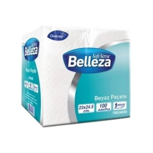 Belleza Peçete 23x24.5 cm 100'lü Beyaz Belleza Peçete 23x24.5 cm 100'lü Beyaz
