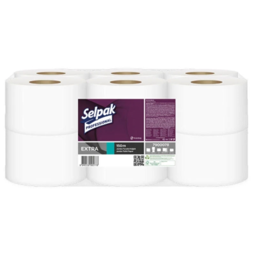 Selpak Professional Extra Jumbo Tuvalet Kağıdı 150 m 12'li Rulo Selpak Professional Extra Jumbo Tuvalet Kağıdı 150 m 12'li Rulo