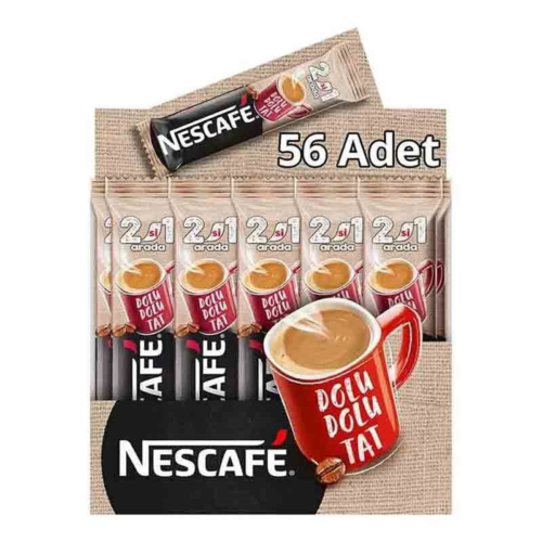 Nescafe 2si1 Arada Kahve 10gr 56lı Paket Nescafe 2si1 Arada Kahve 10gr 56lı Paket