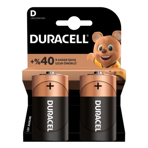 Duracell LR-20 Alkalin D Büyük Boy Pil 2'li Duracell LR-20 Alkalin D Büyük Boy Pil 2'li
