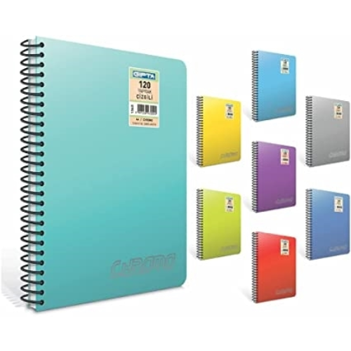 Gıpta 1346 Chromo Seperatörlü.PP Kapak Kareli Çizgili 200 Yaprak A4 Defter