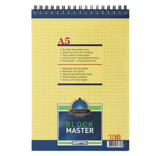 Gıpta 1384 Block Master Çizgili Bloknot A5 100 Yaprak Gıpta 1384 Block Master Çizgili Bloknot A5 100 Yaprak