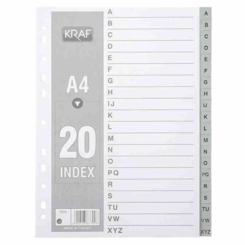 Kraf 1004 Plastik SeperatörHarf A-Z Kraf 1004 Plastik SeperatörHarf A-Z