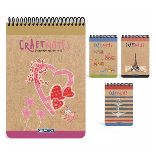 Gıpta 1825 Craft Notes Spiralli Bloknot A6 100 Yaprak Düz Gıpta 1825 Craft Notes Spiralli Bloknot A6 100 Yaprak Düz