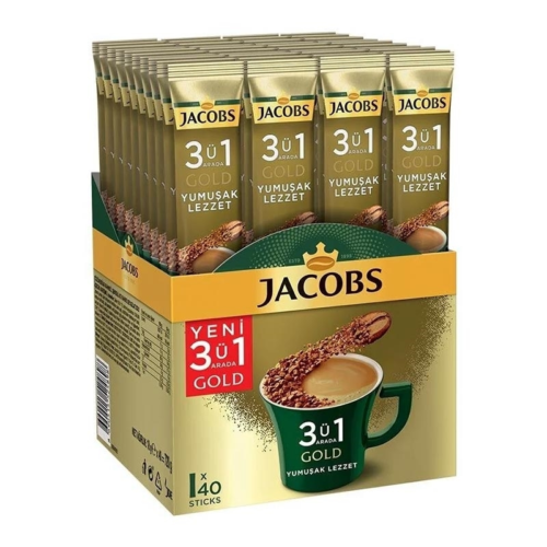 Jacobs 3'ü 1 Arada Gold Yumuşak Lezzet 18 gr 40'lı Jacobs 3'ü 1 Arada Gold Yumuşak Lezzet 18 gr 40'lı