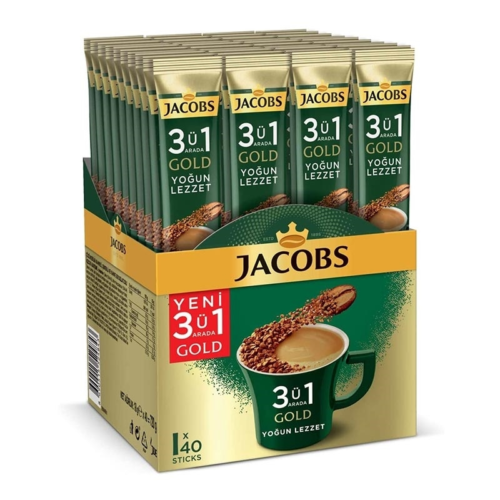 Jacobs 3'ü 1 Arada Gold Yoğun Lezzet 18 gr 40'lı Jacobs 3'ü 1 Arada Gold Yoğun Lezzet 18 gr 40'lı