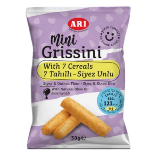Arı Mini Grissini Tahıllı 30 Gr 20'li Arı Mini Grissini Tahıllı 30 Gr 20'li