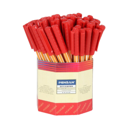 Pensan 1010 Ofispen Tükenmez Kalem 1.0 mm Kırmızı 60'lı Pensan 1010 Ofispen Tükenmez Kalem 1.0 mm Kırmızı 60'lı