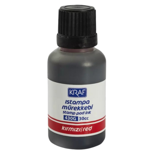Kraf Istampa Mürekkebi 30 cc Kırmızı Kraf Istampa Mürekkebi 30 cc Kırmızı