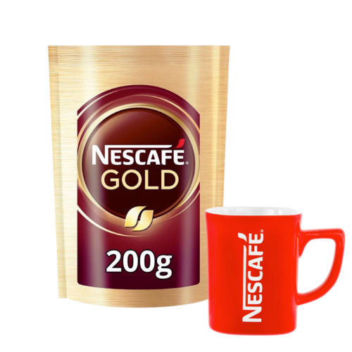 Nescafe Gold Kahve Eko Paket 200 Gr + Nescafe Kahve Fincanı Kırmızı Hediyeli Nescafe Gold Kahve Eko Paket 200 Gr + Nescafe Kahve Fincanı Kırmızı Hediyeli