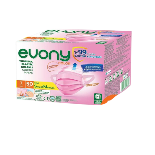 Evony Yüz Maskesi 50'li Pembe