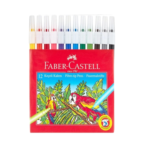 Faber Castell 1551 Keçeli Kalem 12 Renk
