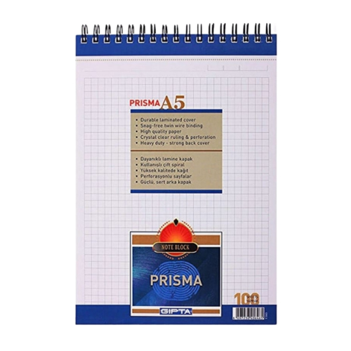 Gıpta 1380 Prisma Bloknot A5 100 Yaprak Kareli