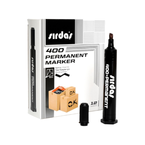 Sırdaş Permanent Markör Kesik Uç Siyah Sırdaş Permanent Markör Kesik Uç Siyah