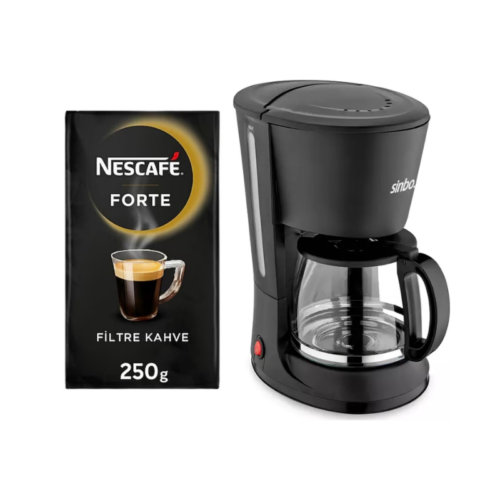 Nescafe Forte Filtre Kahve 250 Gr 8 Paket + Sinbo SCM-2938 Filtre Kahve Makinesi Hediyeli