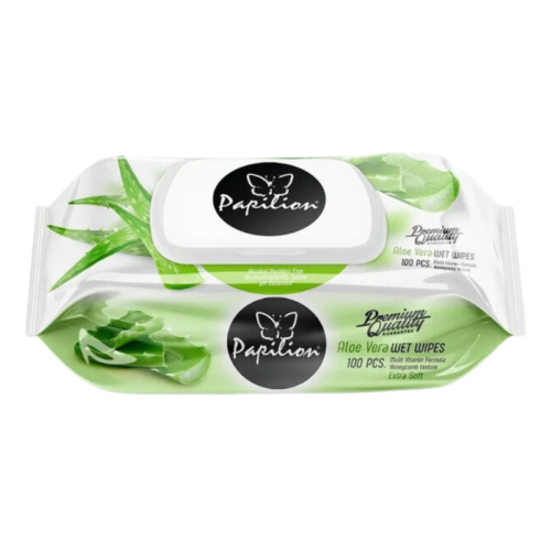 Papilion Aloe Vera Kapaklı Islak Mendil 100'lü Papilion Aloe Vera Kapaklı Islak Mendil 100'lü