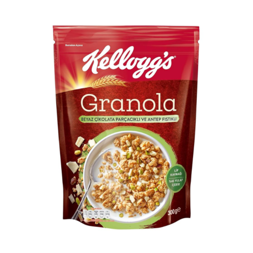 Kellogg's Beyaz Çikolatalı ve Antep Fıstıklı Granola 300 Gr Kellogg's Beyaz Çikolatalı ve Antep Fıstıklı Granola 300 Gr