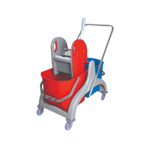 Ceymop Plastik Çift Kovalı Temizlik Arabası