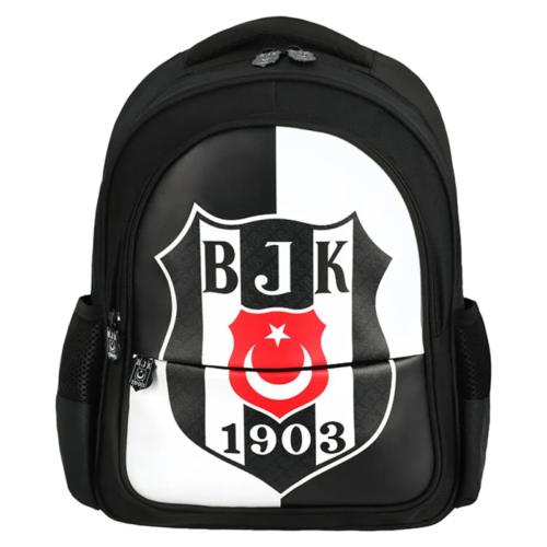 Me Çanta Beşiktaş 1903 Logo Desenli Suni Deri Okul Çantası 25360