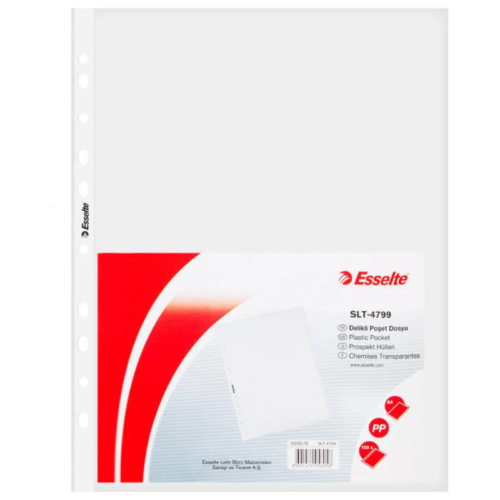 Esselte 4799 Poşet Dosya A411 Delikli Buzlu Esselte 4799 Poşet Dosya A411 Delikli Buzlu